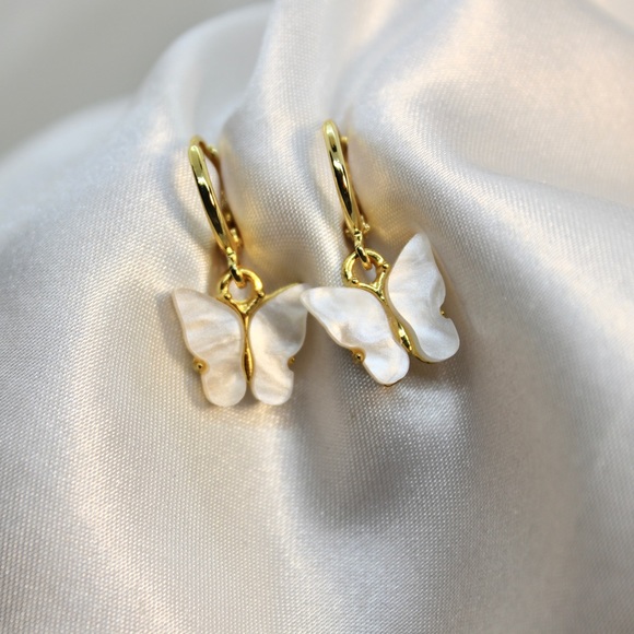 Jewelry - White Butterfly Earrings